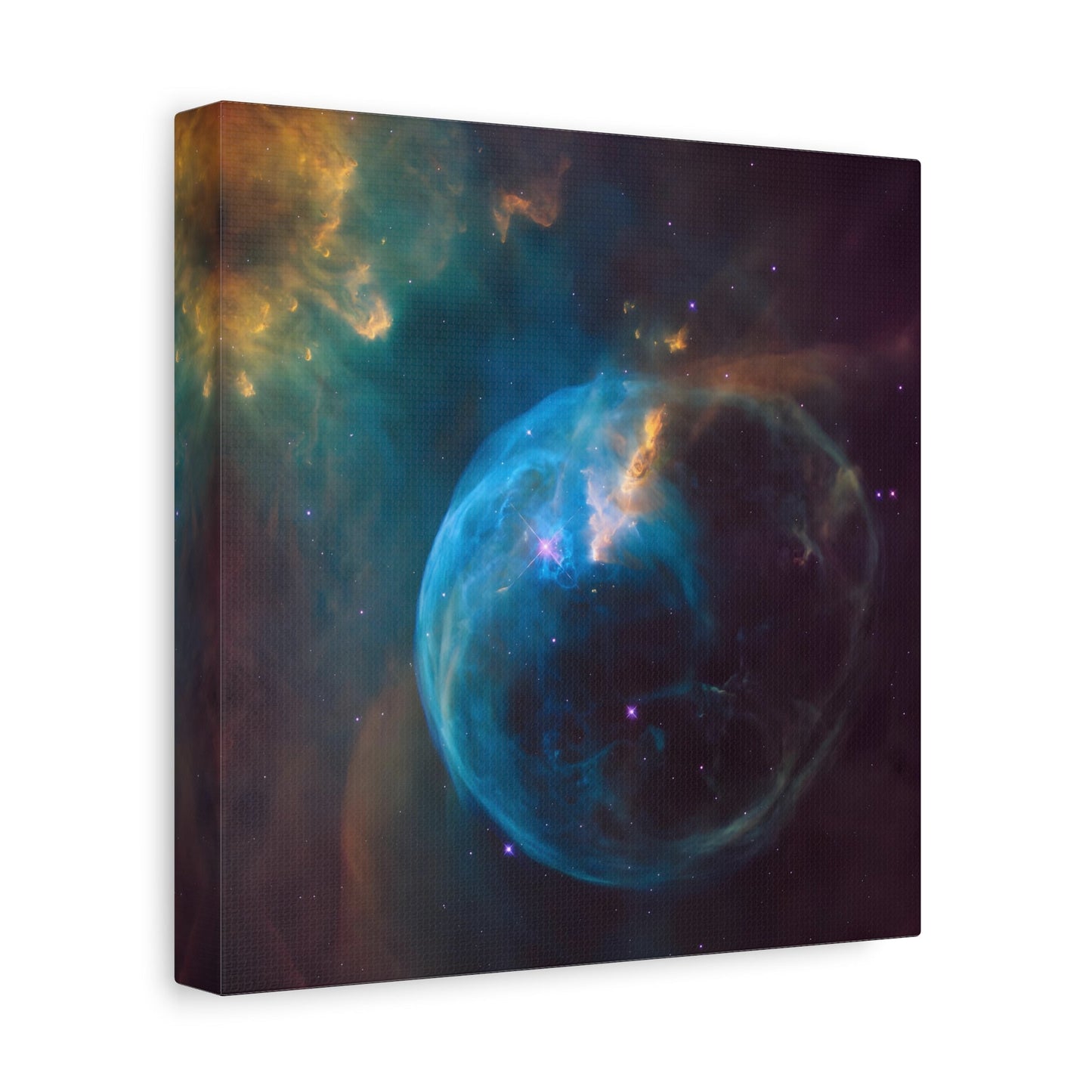 Hubble Captures Stellar Spectacle - Framed NASA Canvas Wall Art Prints: Sees a Star ‘Inflating’ a Giant Bubble