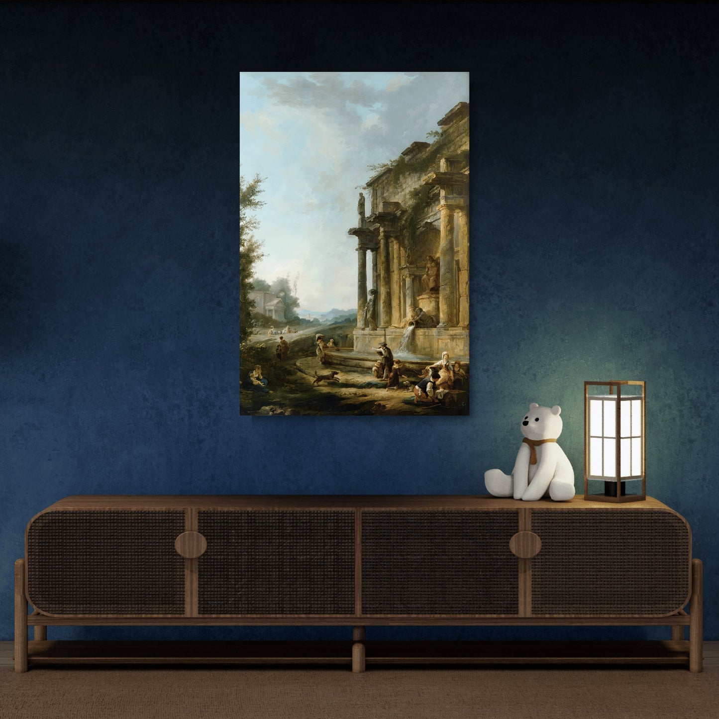 Hubert Robert Morning Evening - Canvas Wall Art Print