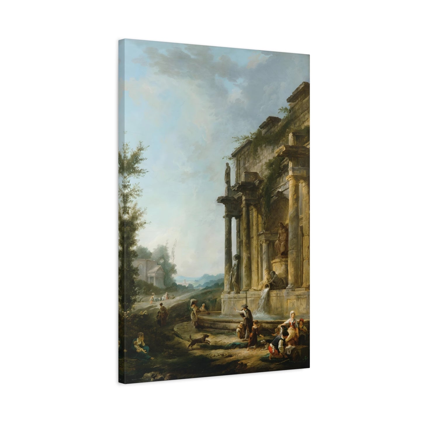 Hubert Robert Morning Evening - Canvas Wall Art Print