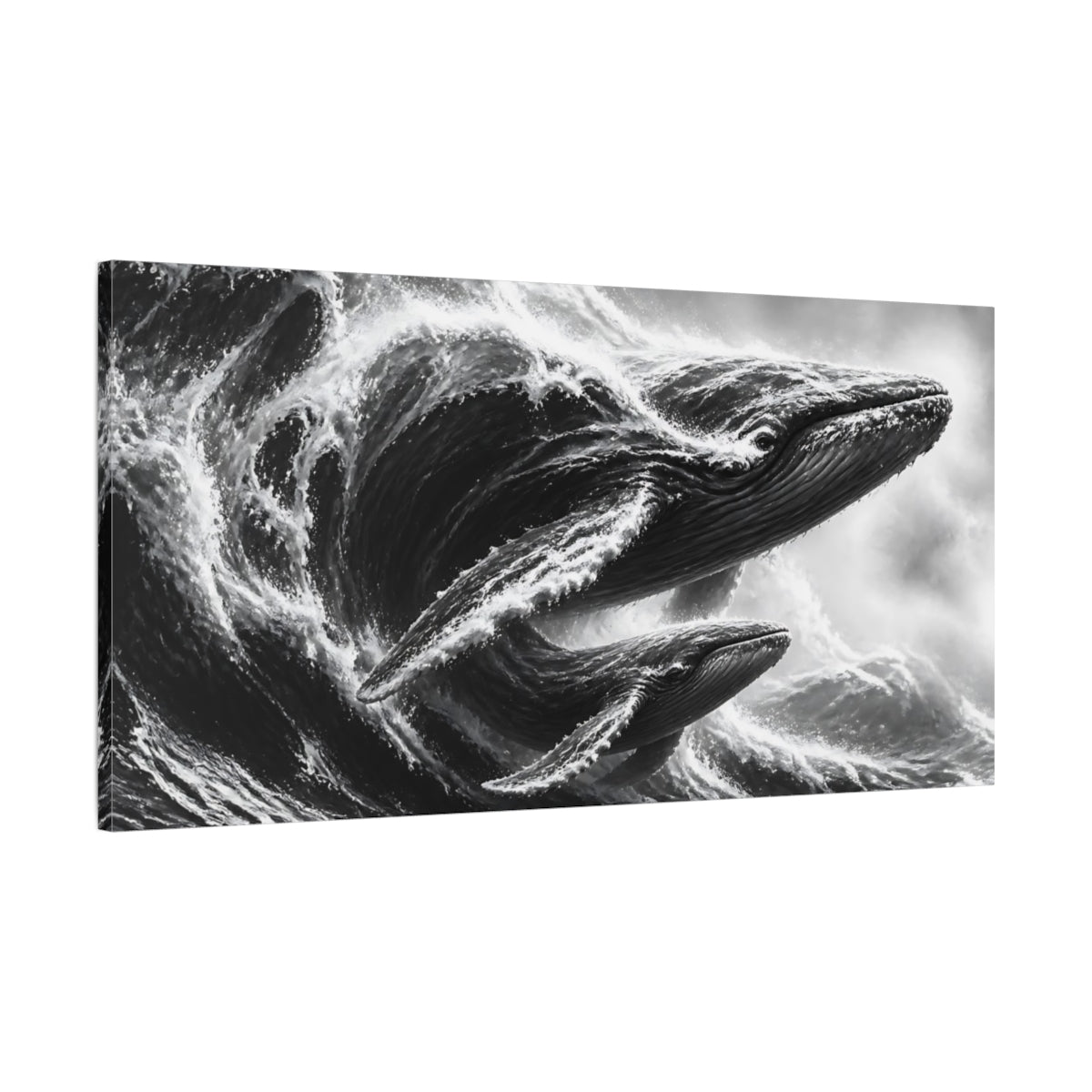 Main Mockup. Humpback Whale Surge shown as canvas print