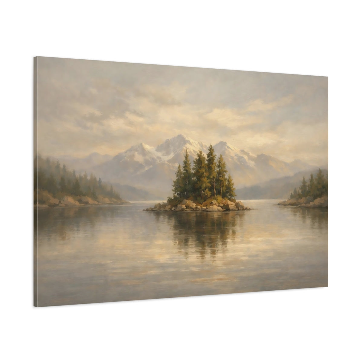 Main Mockup. Industrial Soft Neutral Pigment Fade shown as stretched canvas wall art