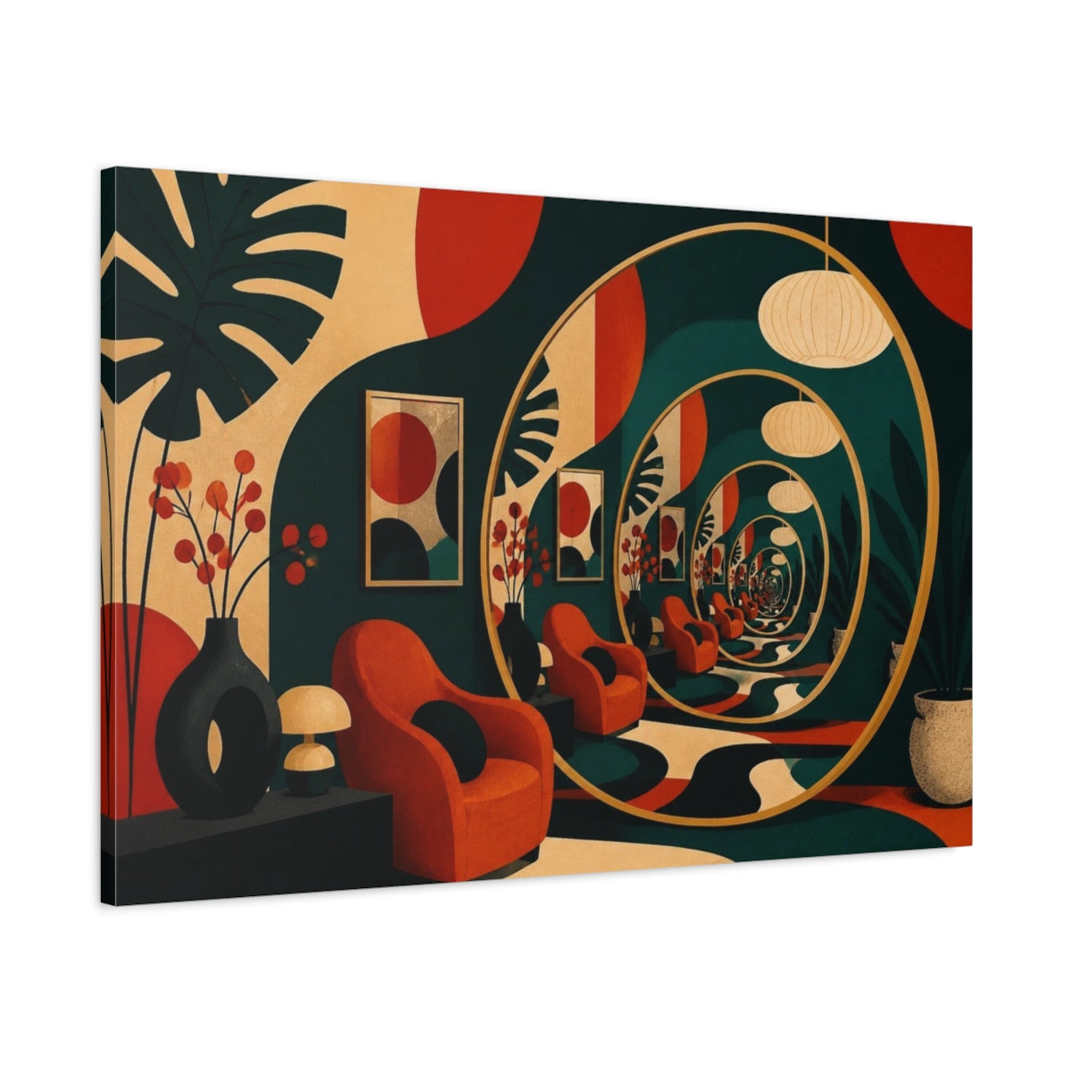 Main Mockup. Infinite Mirror Illusion shown as canvas print