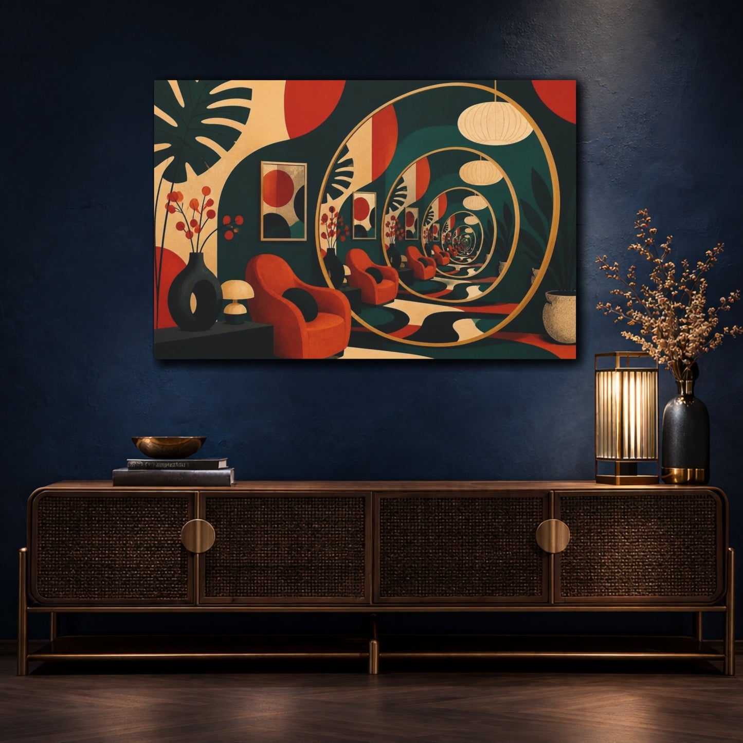 Mockup 4. Infinite Mirror Illusion shown as canvas print