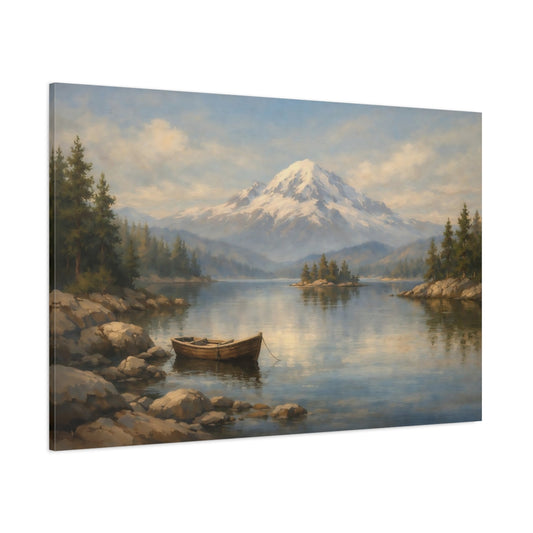 Main Mockup. Interior Style High Contrast Relief Line Composition shown as stretched canvas wall art