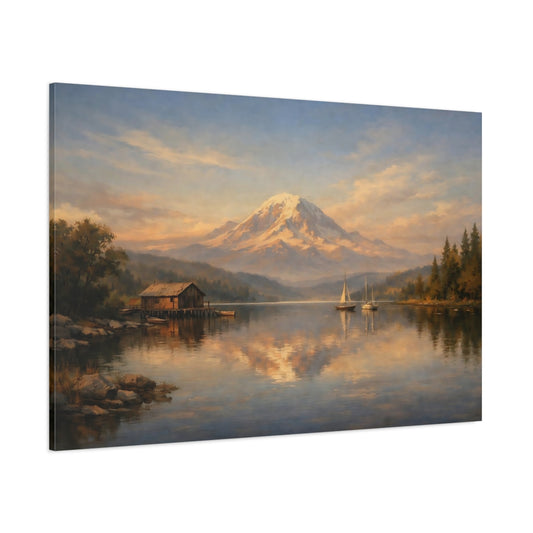 Main Mockup. Interior Style High Contrast Repetition Lines shown as stretched canvas wall art