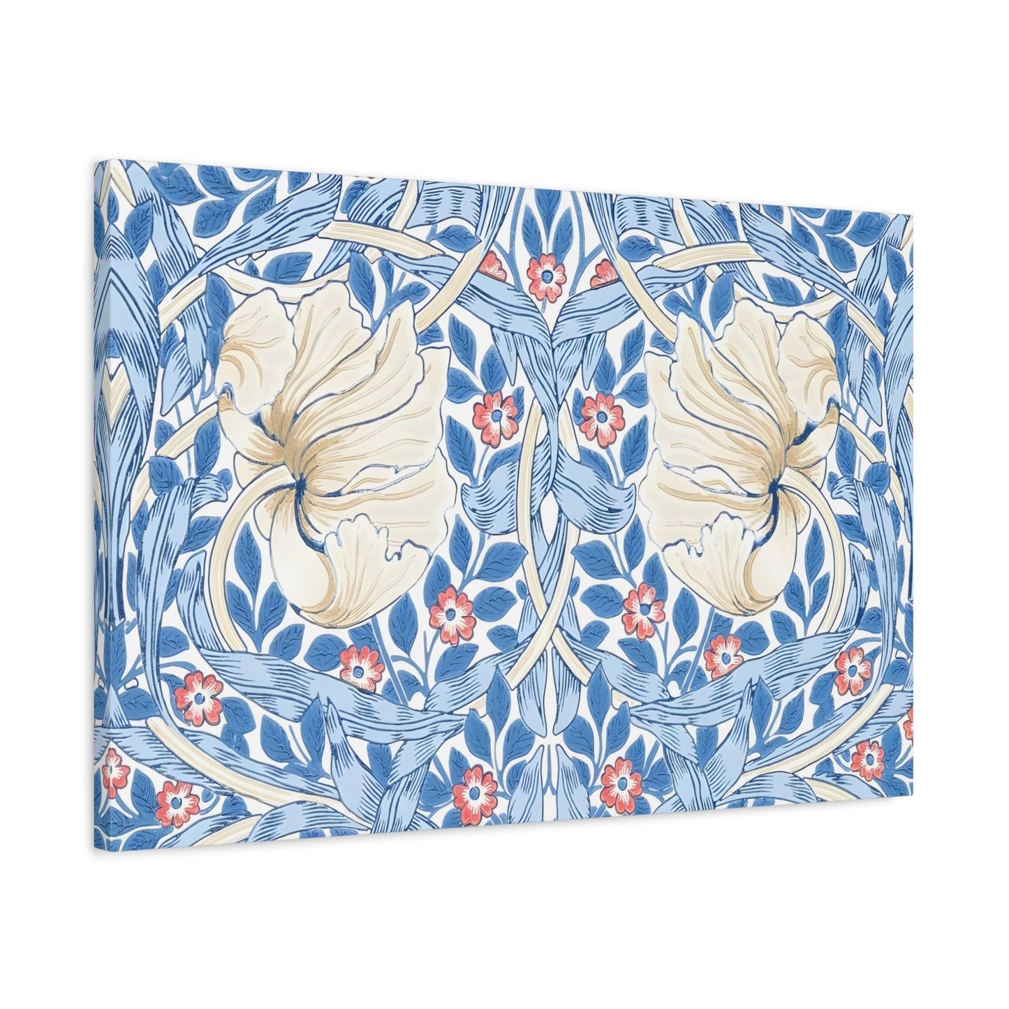 Iris Symphony in Blue Wall Art for Bedroom - A Pimpernel-Inspired Floral Canvas Print