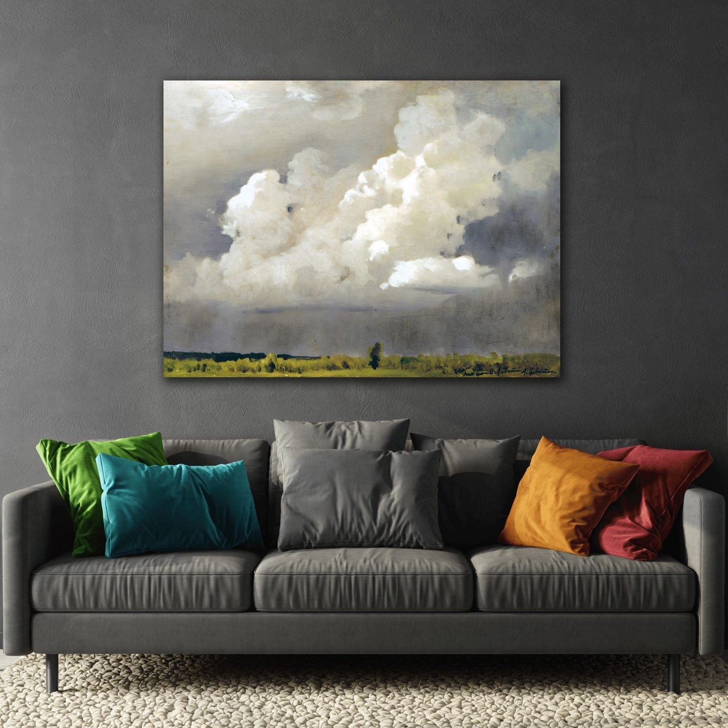 Issac Levitan Before the Storm Canvas Print - Russian Sky Landscape Wall Art - YesArtYes