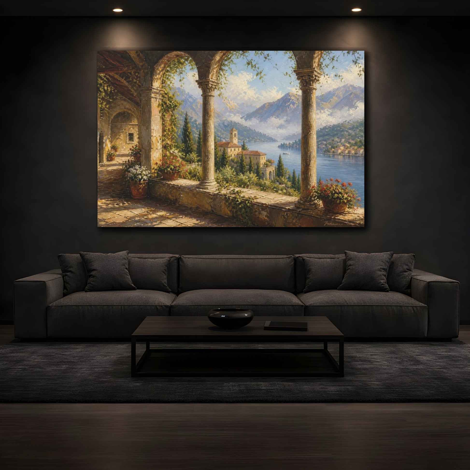 Mockup 3. Italian Cloister Terrace shown as canvas print