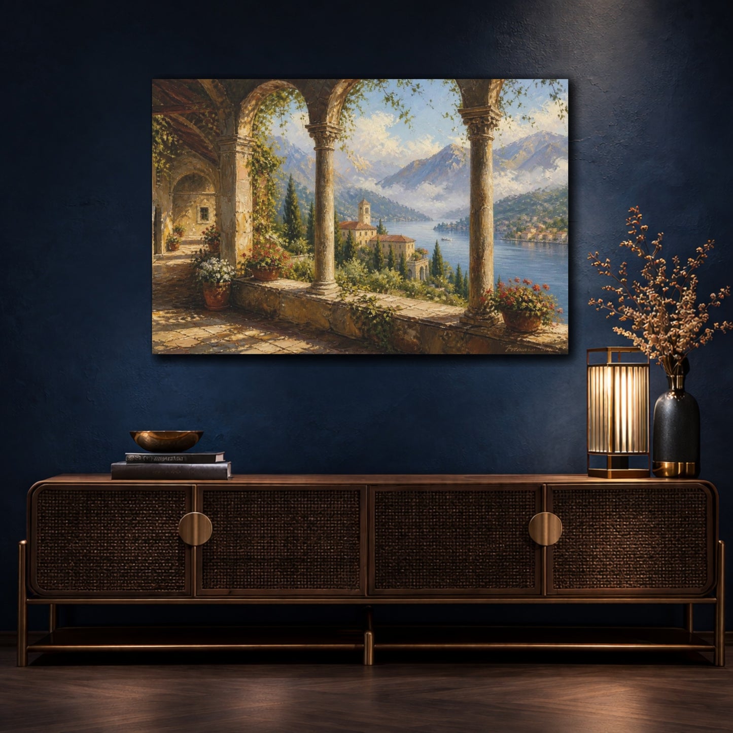 Mockup 4. Italian Cloister Terrace shown as canvas print