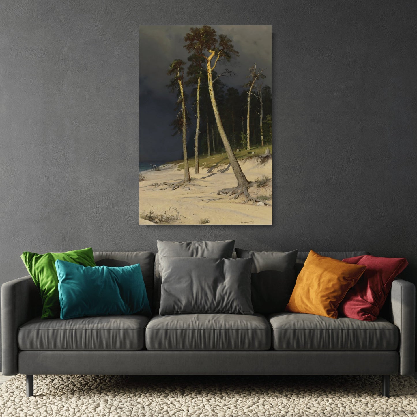 Ivan Ivanovich Shishkin Sandy Coastline - Canvas Wall Art Print