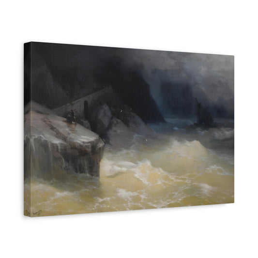 Ivan Konstantinovich Shipwreck off the Black Sea Coast - Landscape Canvas Wall Art Print