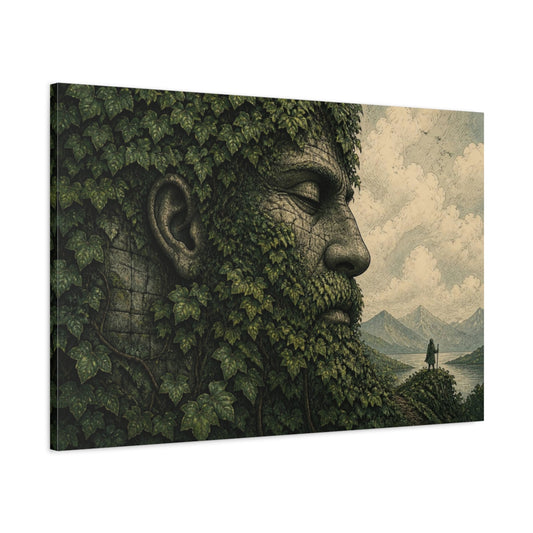 Main Mockup. Ivy Covered Giant Illusion shown as canvas print