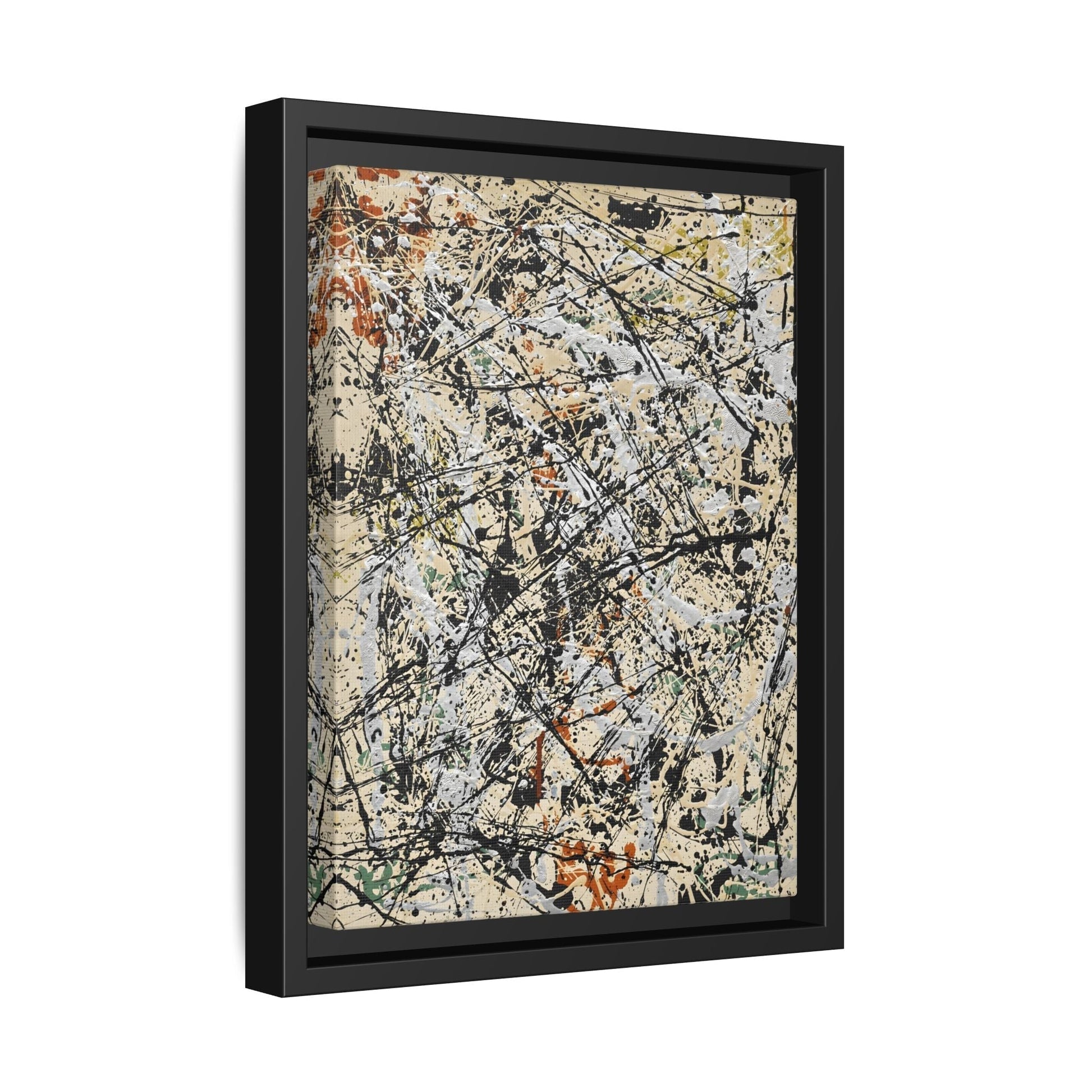 Jackson Pollock Abstract 32 - Framed Canvas Wall Art Print