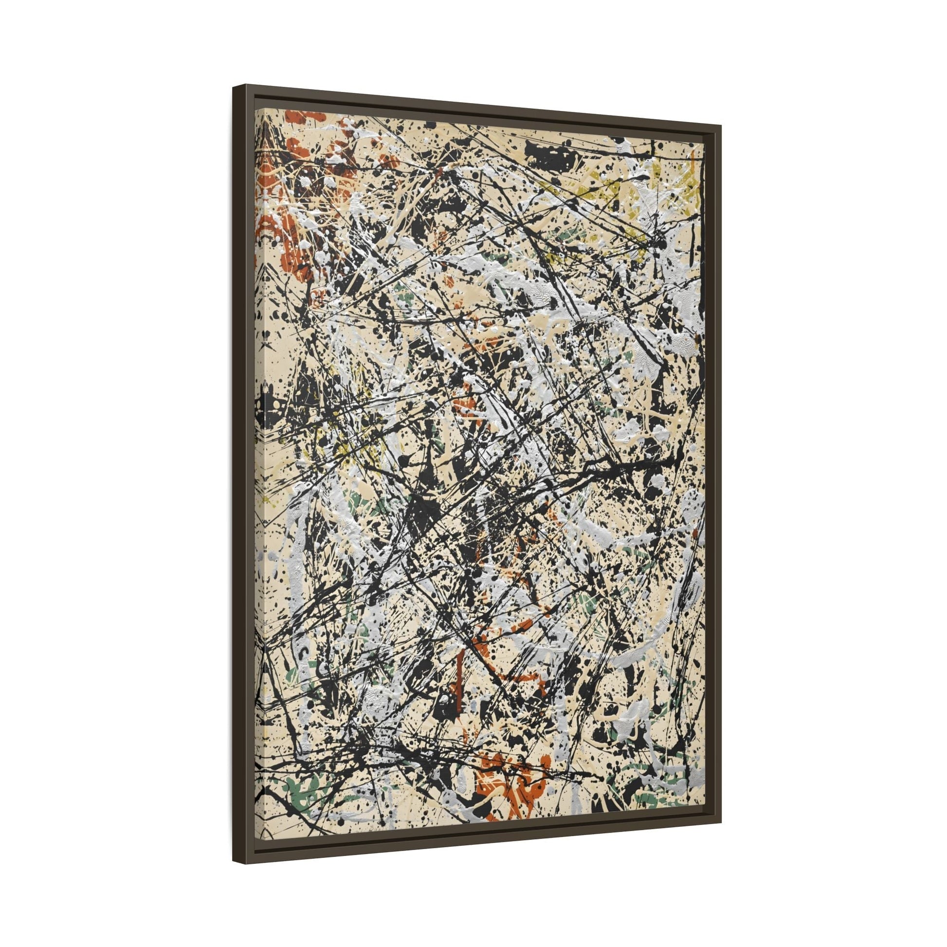 Jackson Pollock Abstract 32 - Framed Canvas Wall Art Print