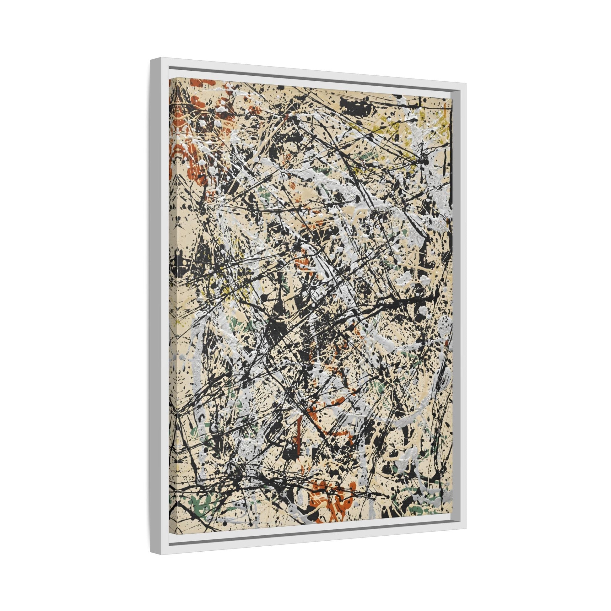 Jackson Pollock Abstract 32 - Framed Canvas Wall Art Print