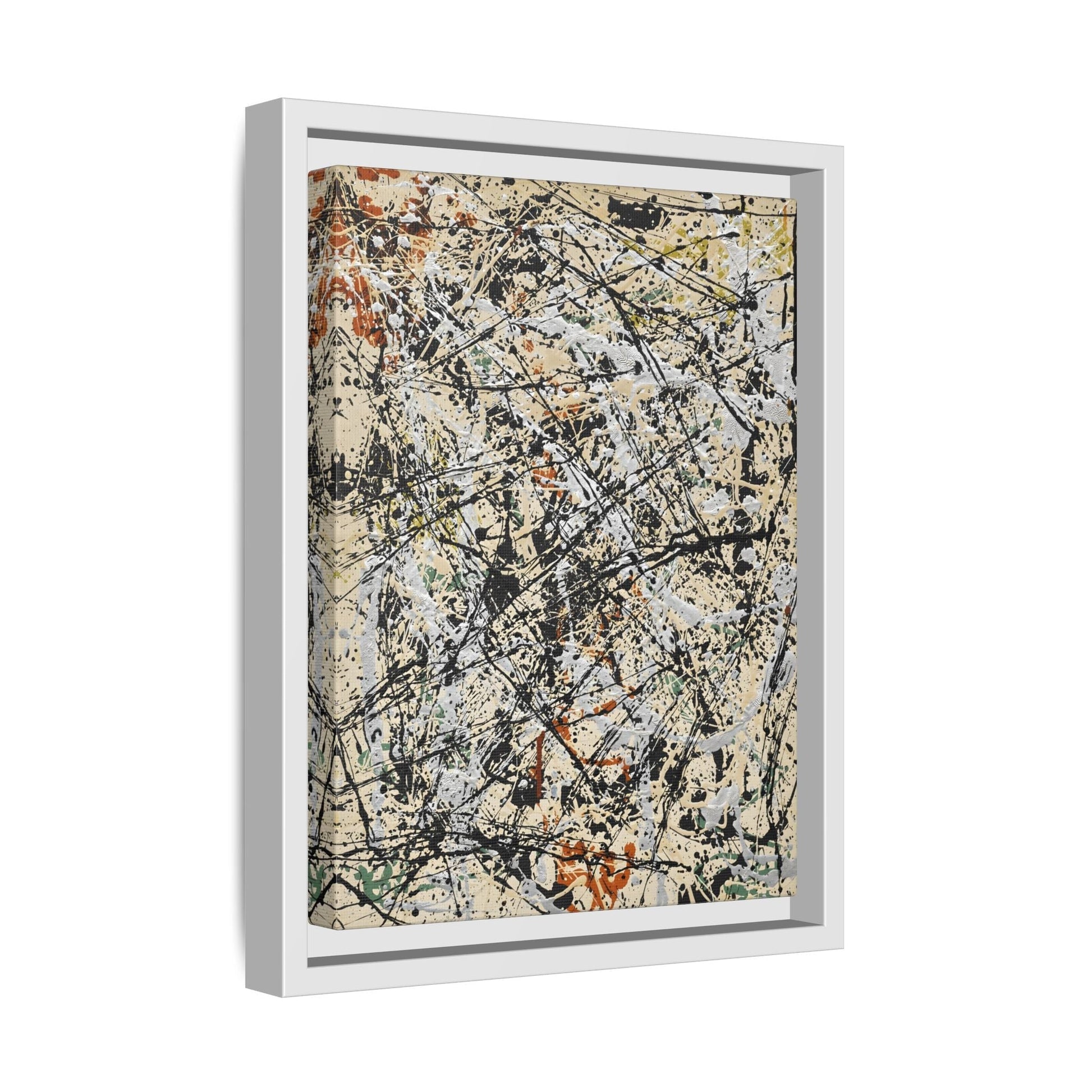 Jackson Pollock Abstract 32 - Framed Canvas Wall Art Print