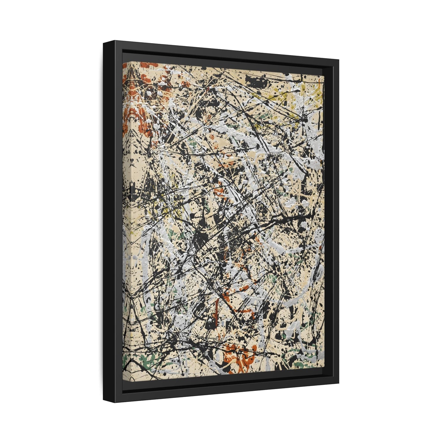 Jackson Pollock Abstract 32 - Framed Canvas Wall Art Print