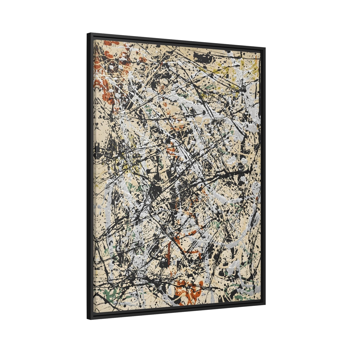 Jackson Pollock Abstract 32 - Framed Canvas Wall Art Print