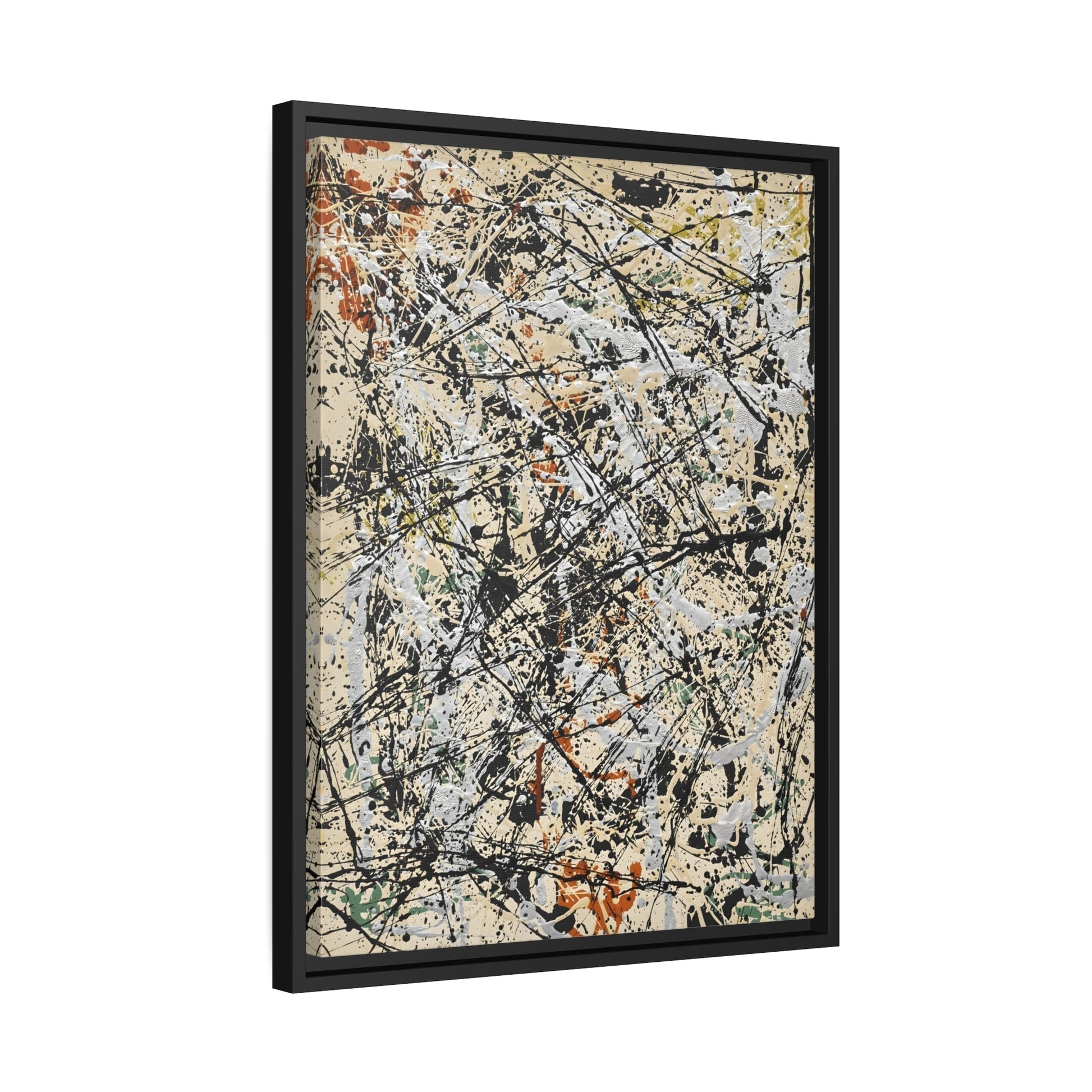 Jackson Pollock Abstract 32 - Framed Canvas Wall Art Print