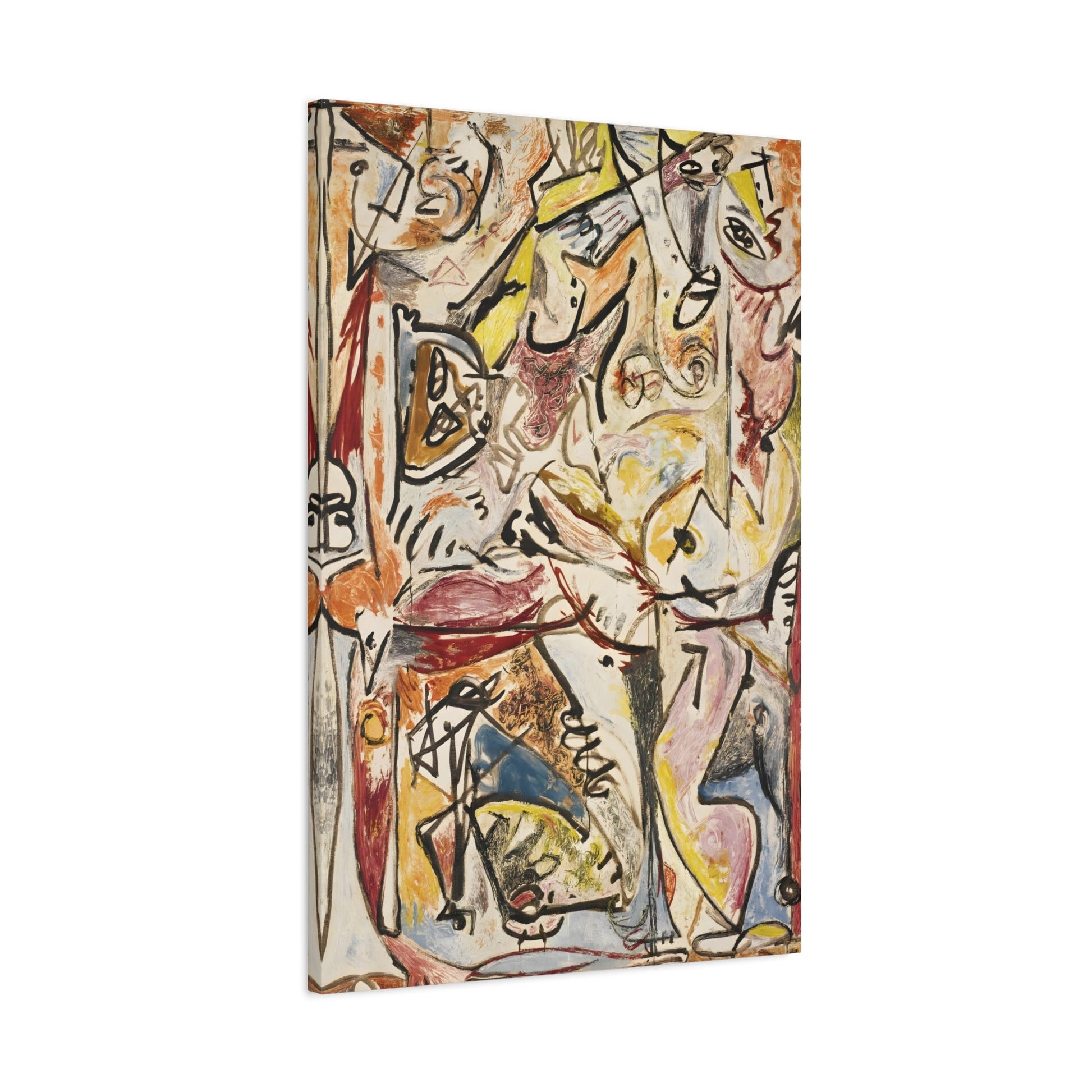 Jackson Pollock Blue Unconscious - Large Abstract Canvas Wall Art Print