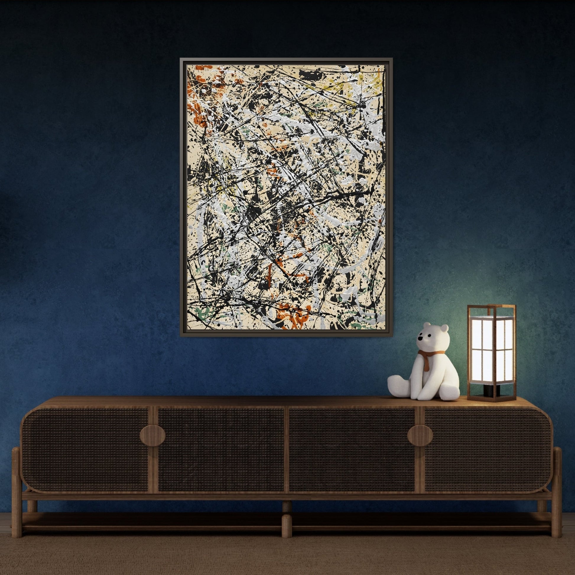 Jackson Pollock Canvas Print - Abstract Wall Art Framed Number 32 - YesArtYes