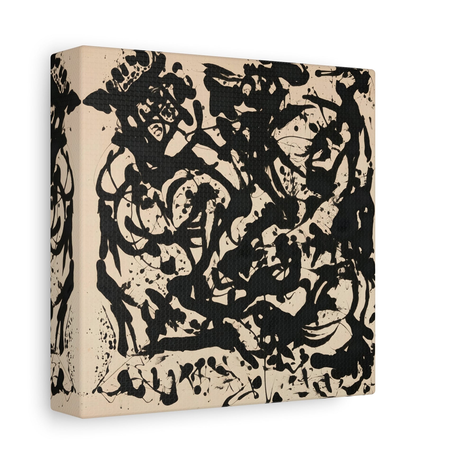 Jackson Pollock Number 17 - Square Canvas Art Print