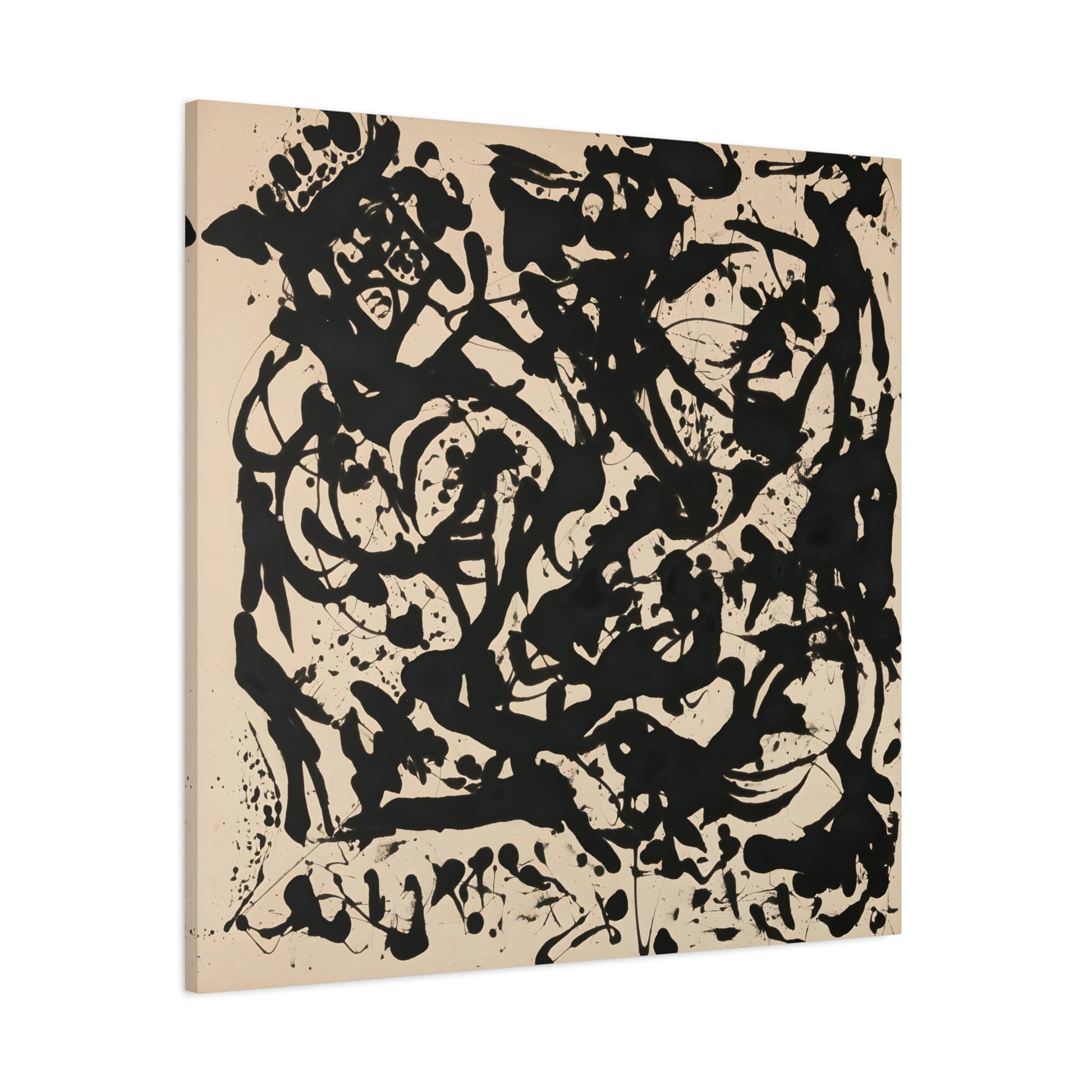 Jackson Pollock Number 17 - Square Canvas Art Print