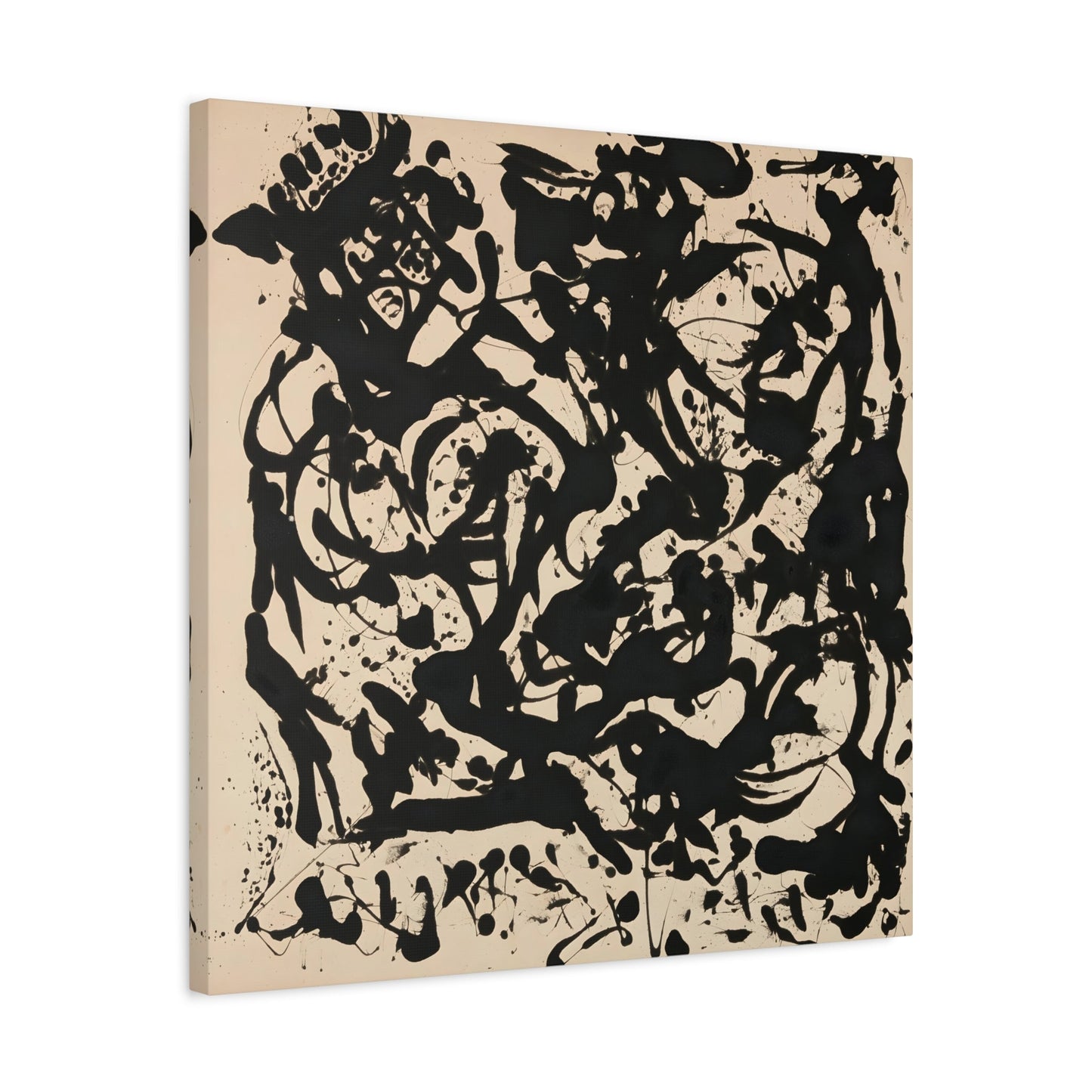 Jackson Pollock Number 17 - Square Canvas Art Print