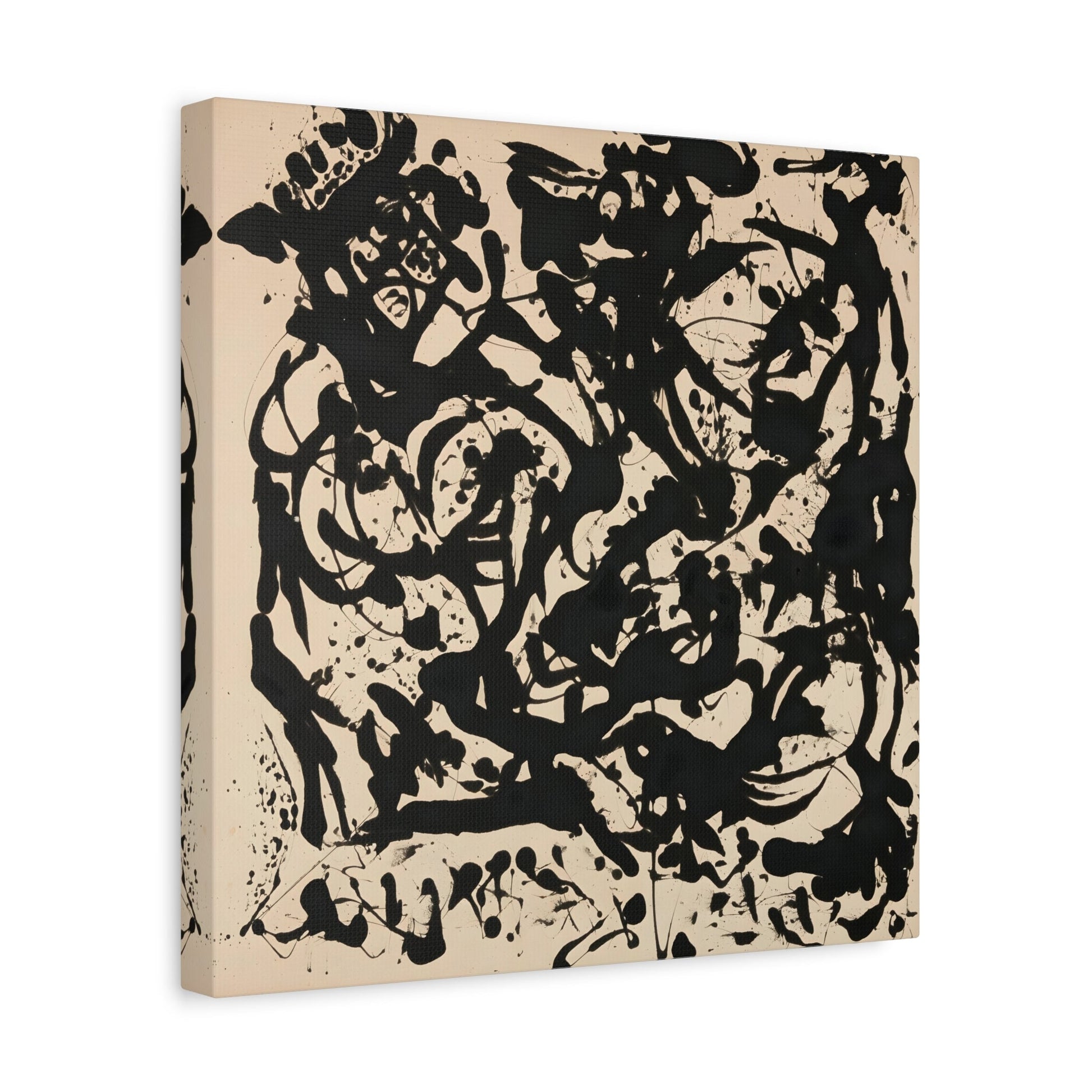 Jackson Pollock Number 17 - Square Canvas Art Print