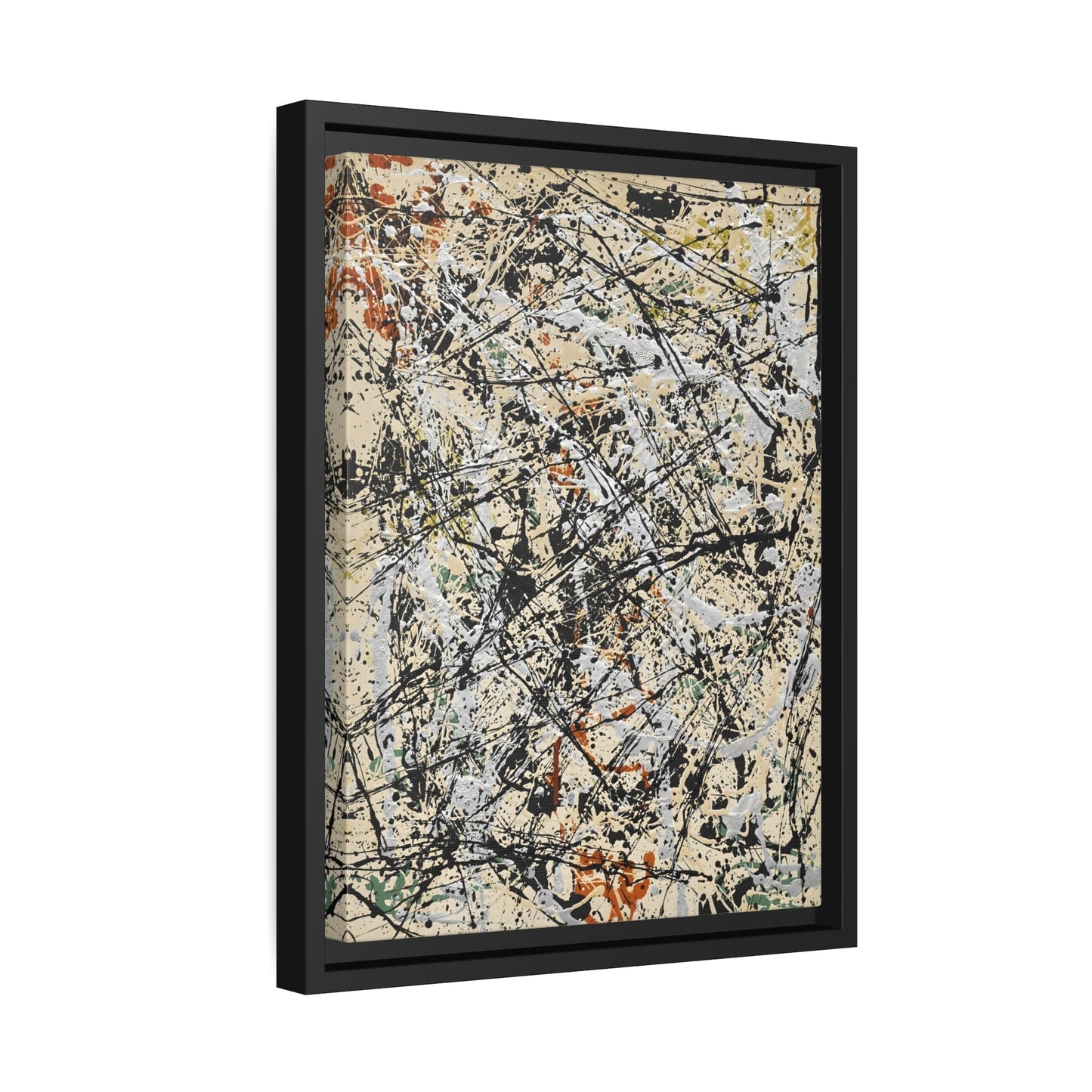 Jackson Pollock Abstract 32 - Framed Canvas Wall Art Print