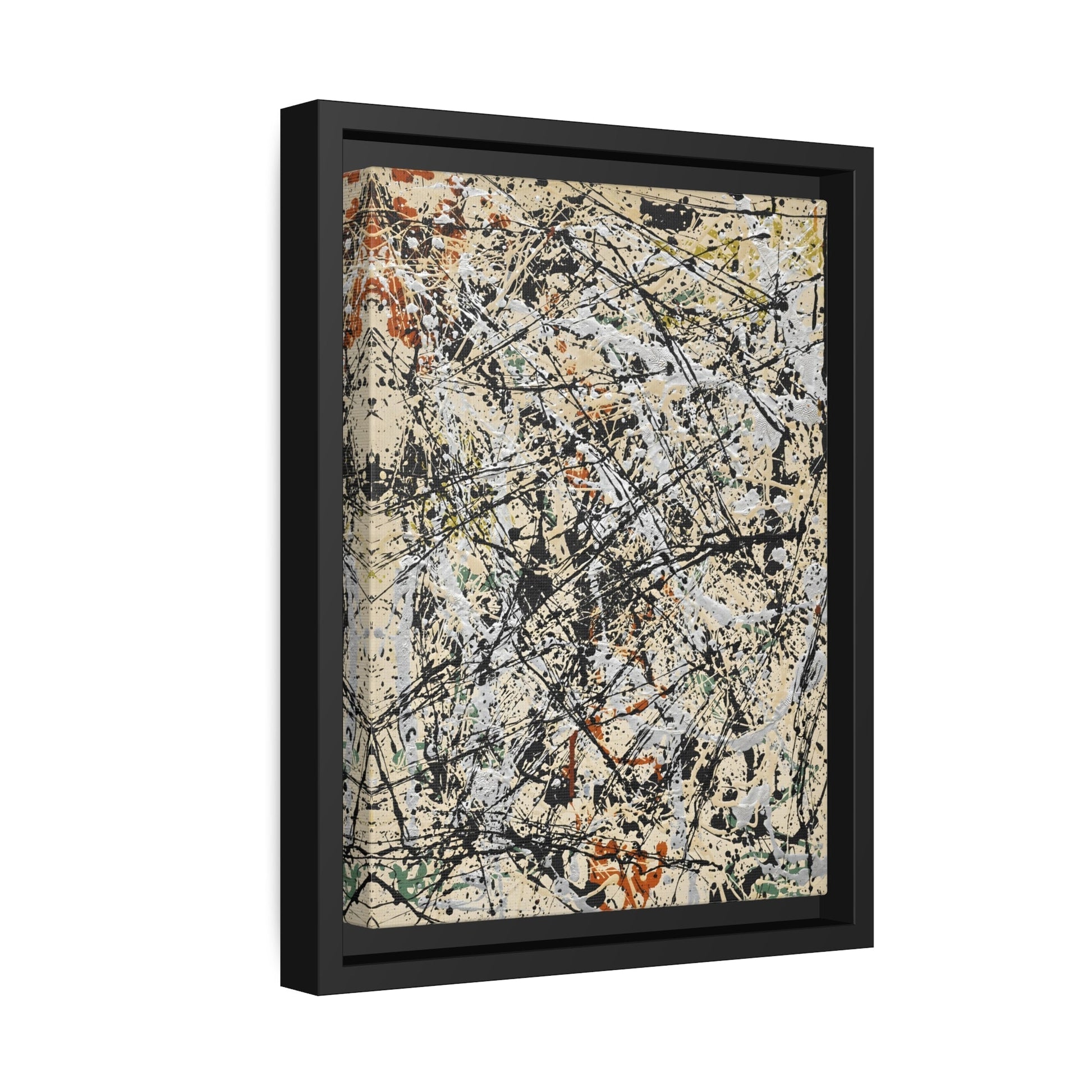 Jackson Pollock Abstract 32 - Framed Canvas Wall Art Print