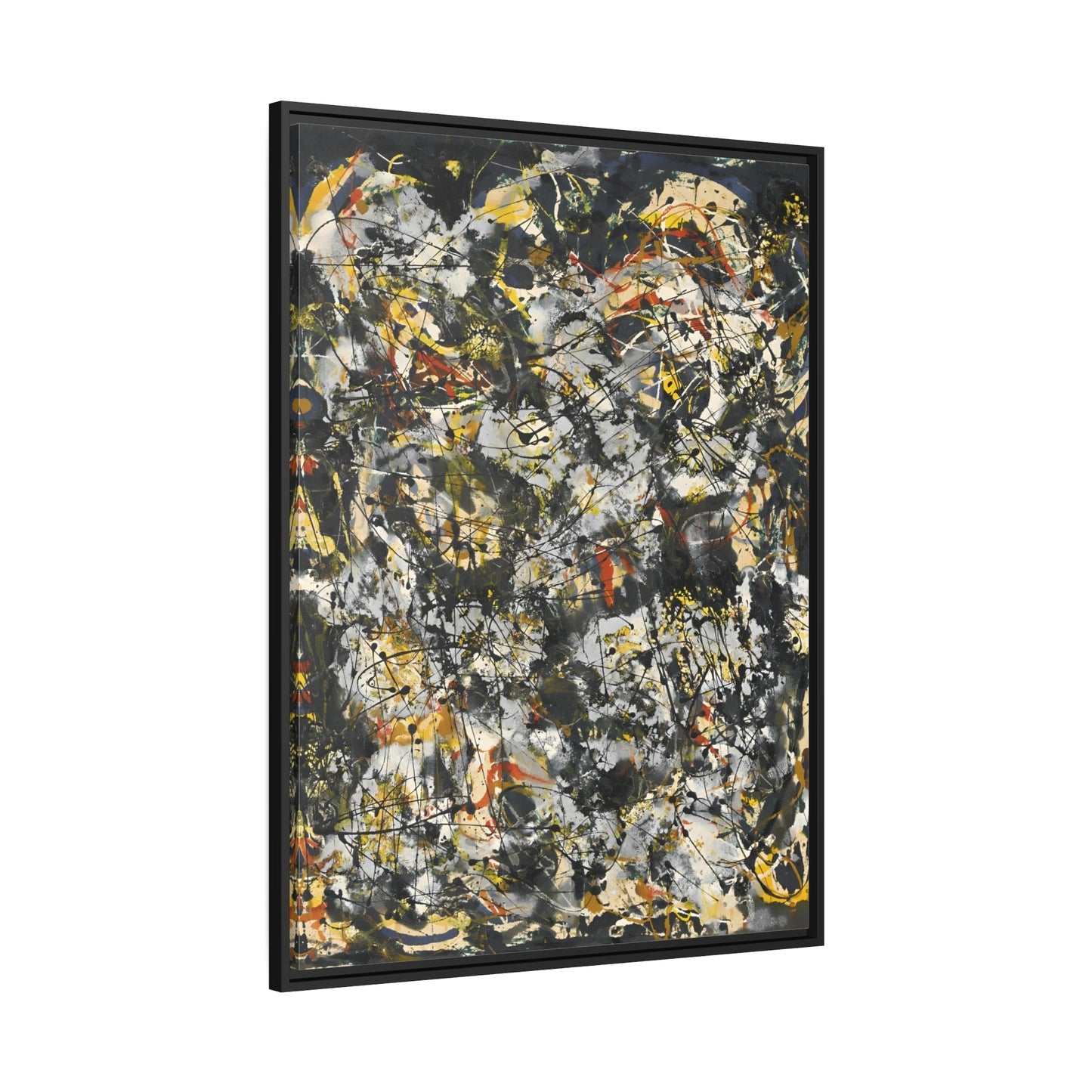 Jackson Pollock Number 4 1951 - Abstract Framed Canvas Wall Art Print