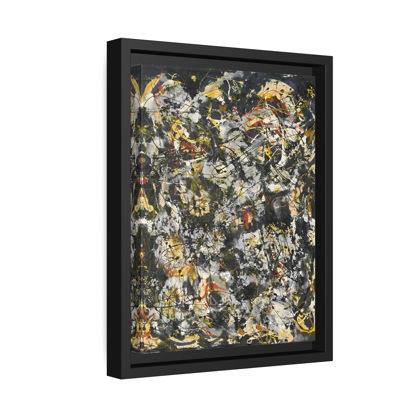 Jackson Pollock Number 4 1951 - Abstract Framed Canvas Wall Art Print