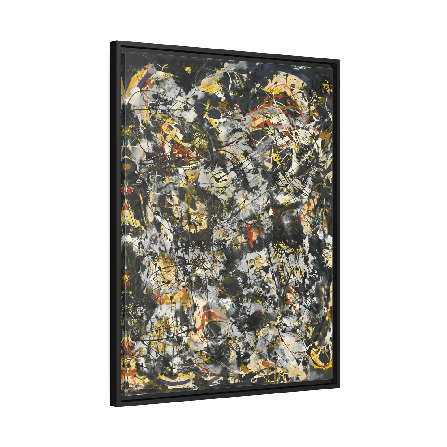 Jackson Pollock Number 4 1951 - Abstract Framed Canvas Wall Art Print