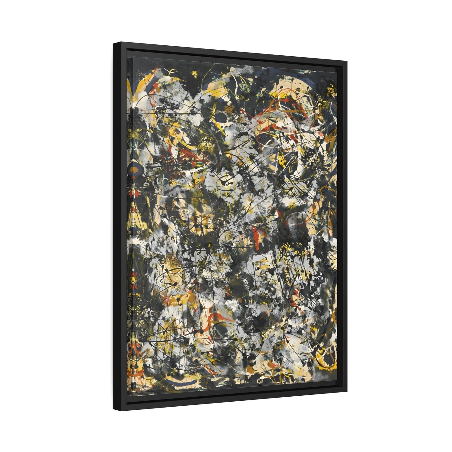 Jackson Pollock Number 4 1951 - Abstract Framed Canvas Wall Art Print