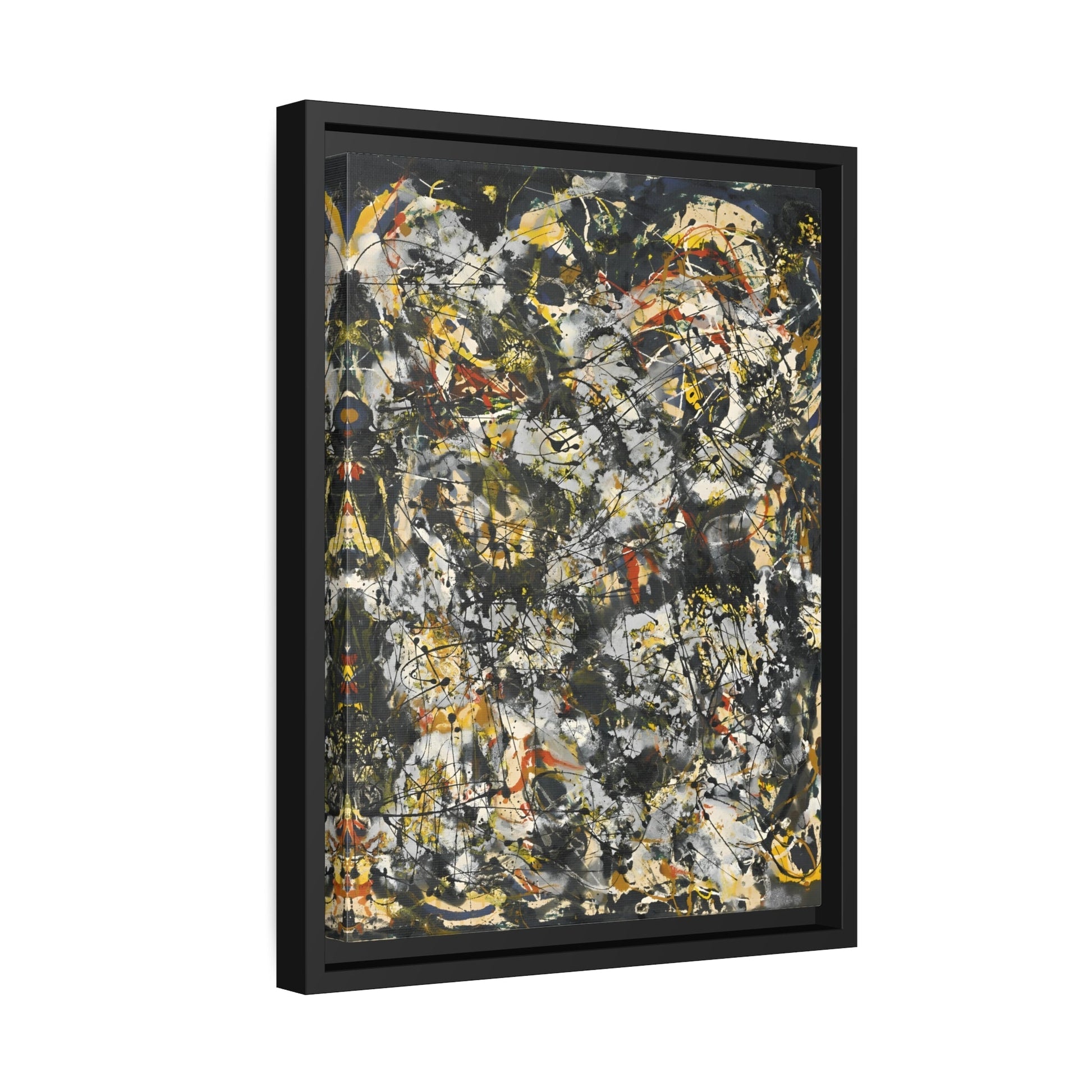 Jackson Pollock Number 4 1951 - Abstract Framed Canvas Wall Art Print