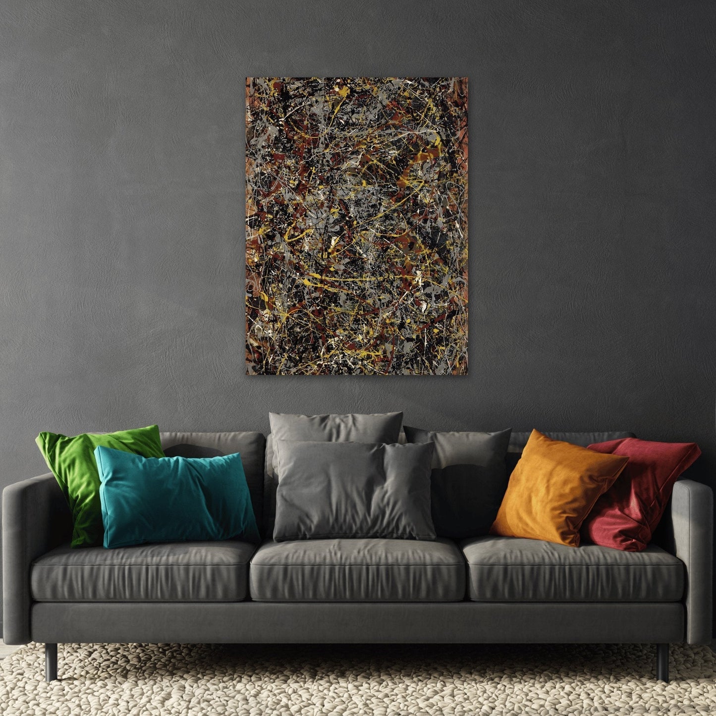 Jackson Pollock Number 5 - Abstract Canvas Wall Art Print