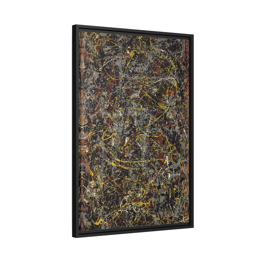 Jackson Pollock Number 5 - Abstract Framed Canvas Art Reproduction