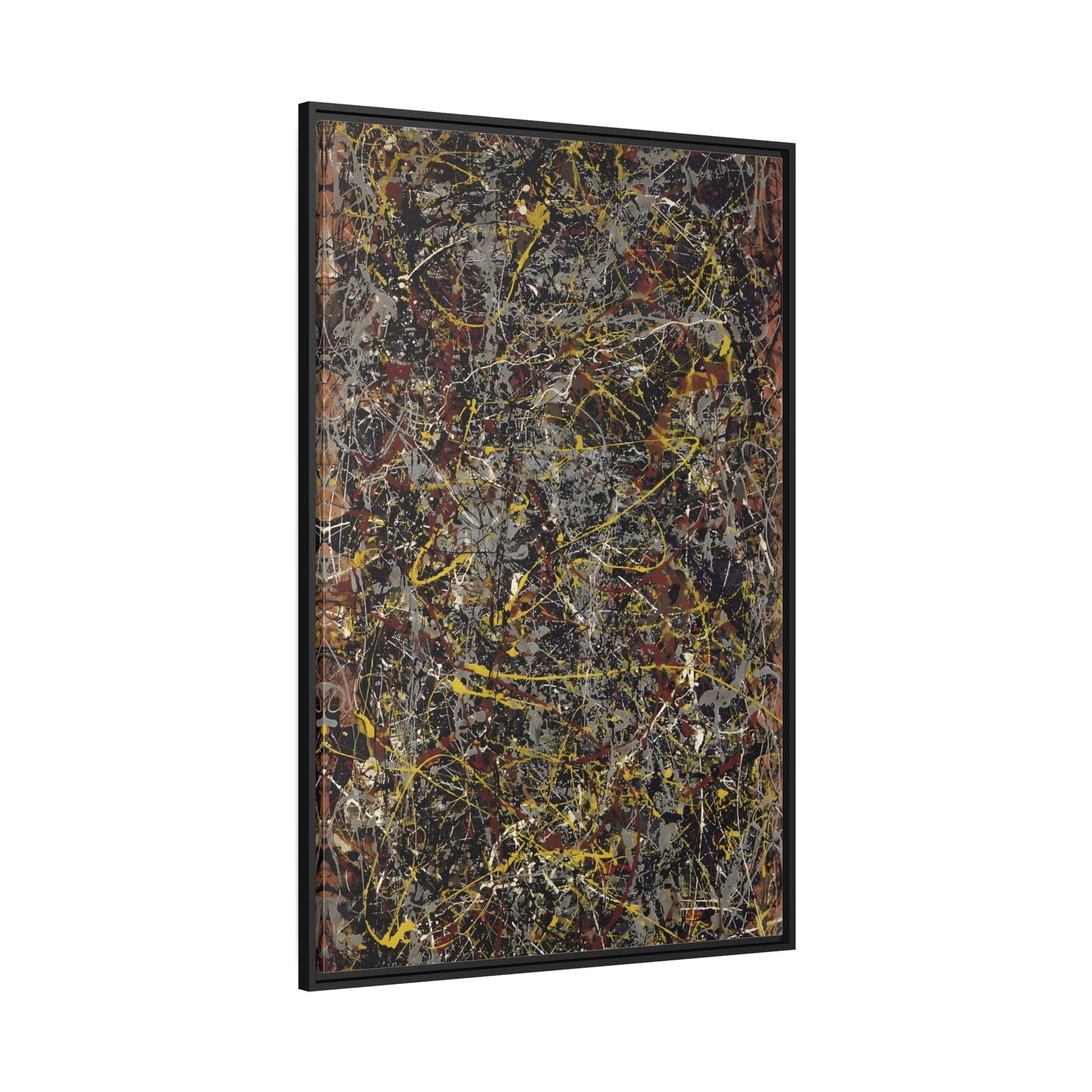 Jackson Pollock Number 5 - Abstract Framed Canvas Art Reproduction