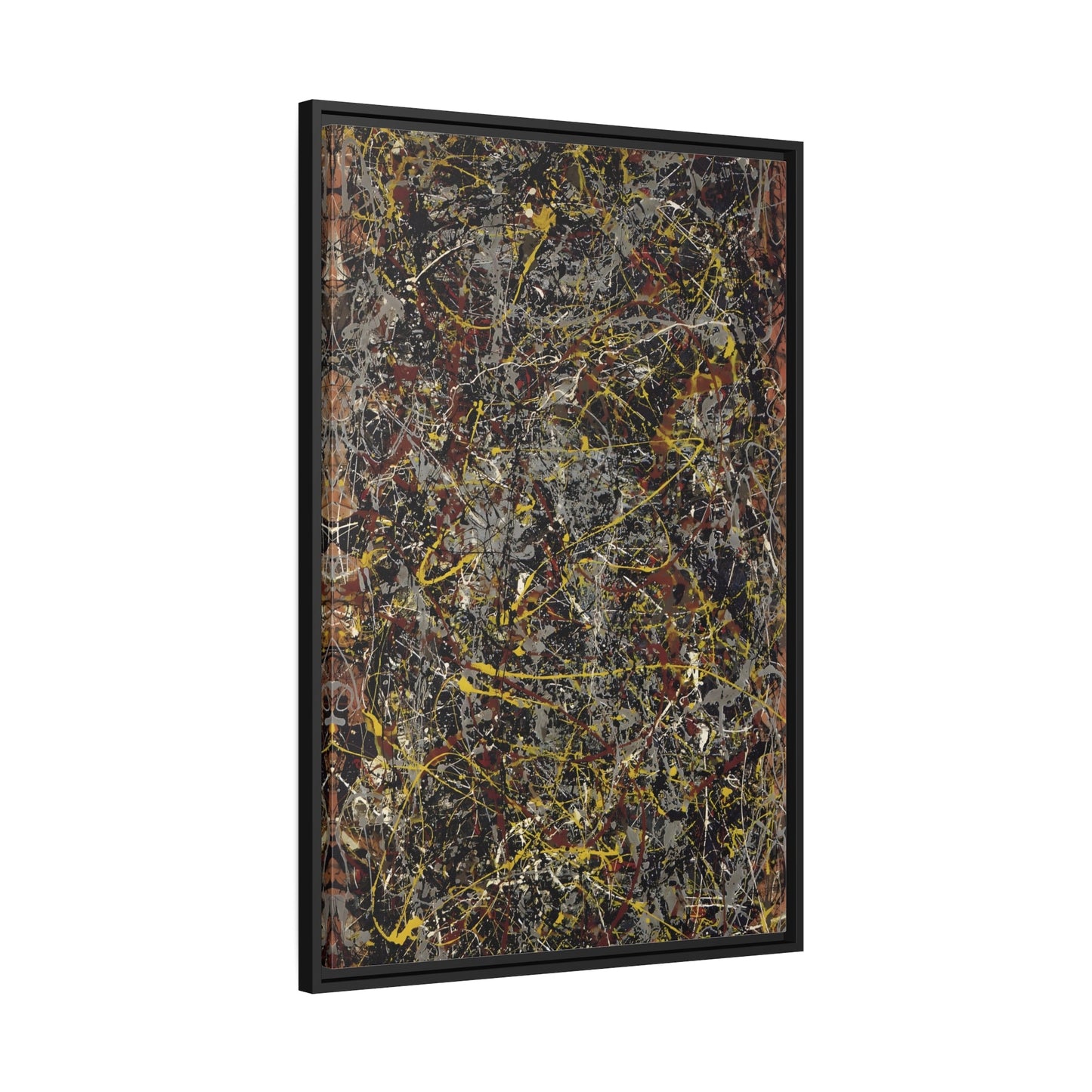 Jackson Pollock Number 5 - Abstract Framed Canvas Art Reproduction