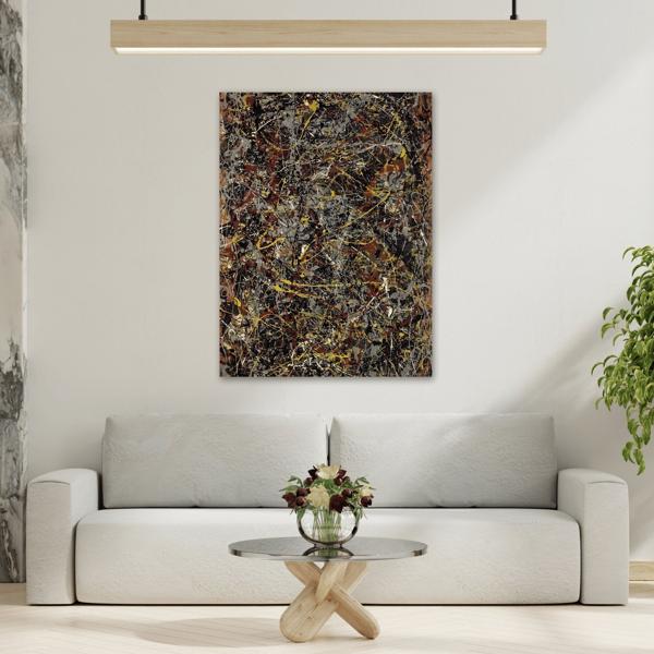 Jackson Pollock Number 5 Canvas Abstract Wall Art Print - YesArtYes