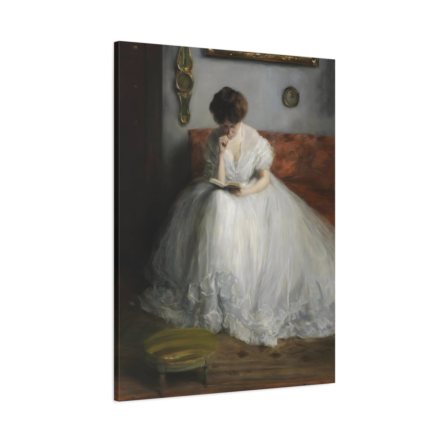 Jacques Emile Blanche Readers Woman Reading in a Couch - Canvas Wall Art Prints