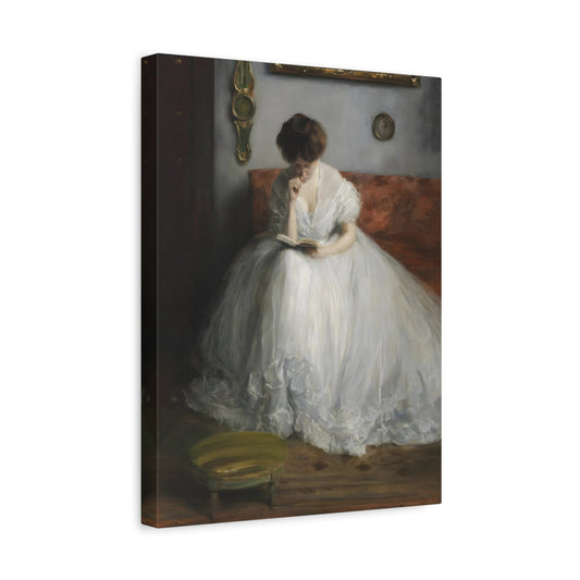 Jacques Emile Blanche Readers Woman Reading in a Couch - Canvas Wall Art Prints