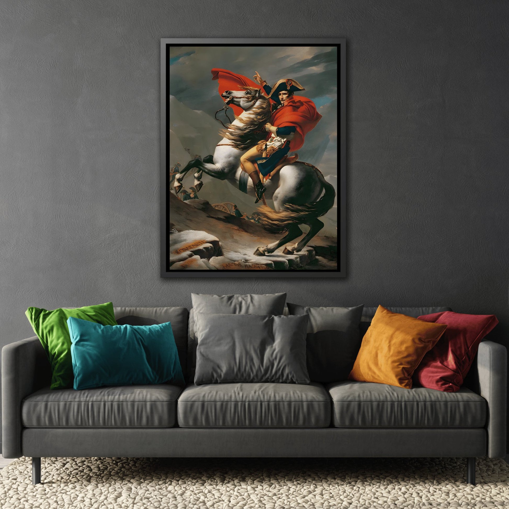 Napoleon Crossing Alps Canvas Prints - Jacques Louis David Wall Art