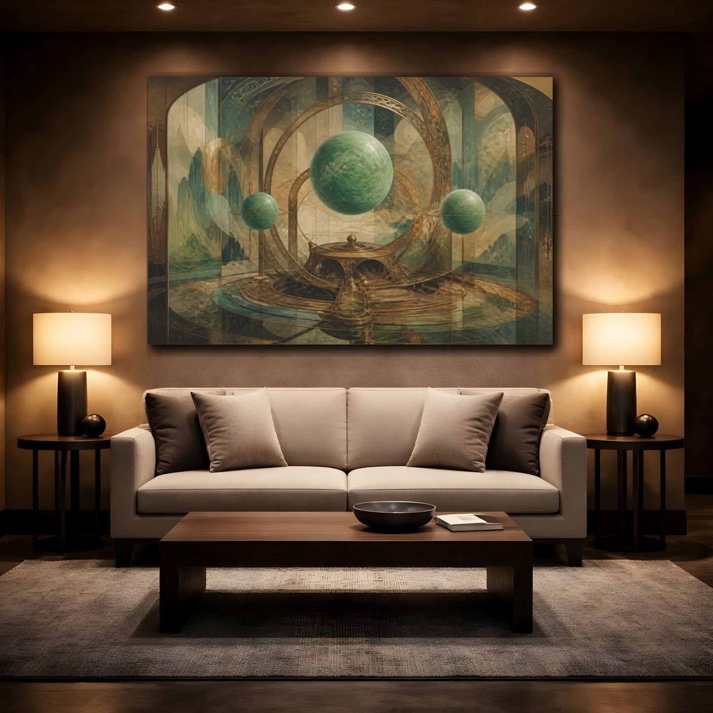 Mockup 2. Jade Planet Observatory shown as canvas print
