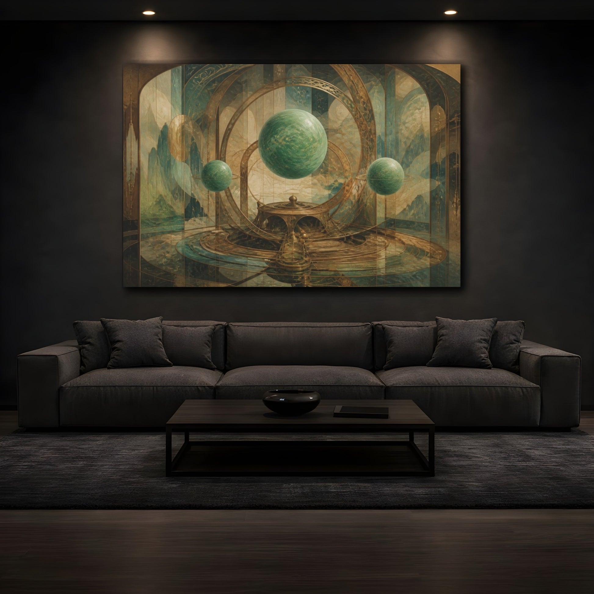 Mockup 3. Jade Planet Observatory shown as canvas print