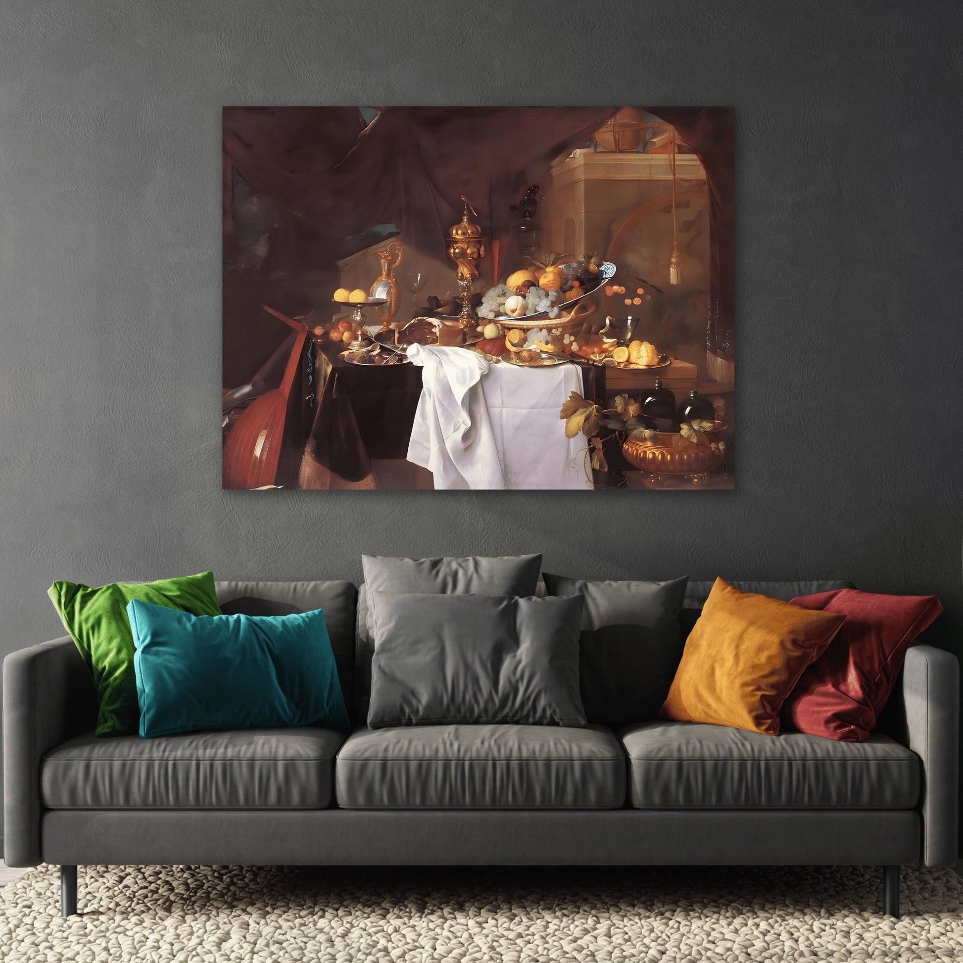 Jan Davidsz de Heem Table of Desserts - Canvas Wall Art Print