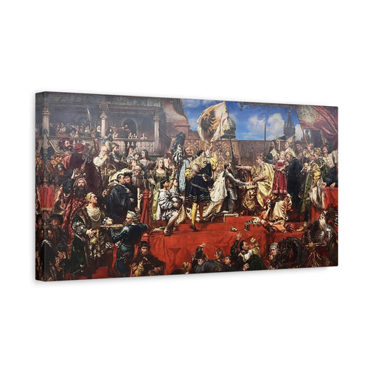Jan Matejko Prussian Homage Tribute Canvas Print - Poland Wall Art - YesArtYes