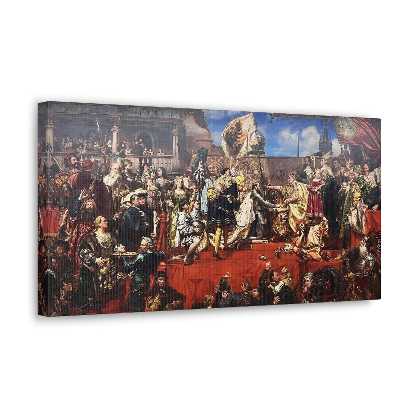 Jan Matejko Prussian Homage Tribute Canvas Print - Polish Classic Historical Wall Art Prints