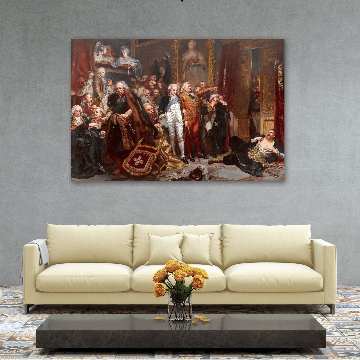 Jan Matejko Rejtan - Canvas Wall Art Reproduction